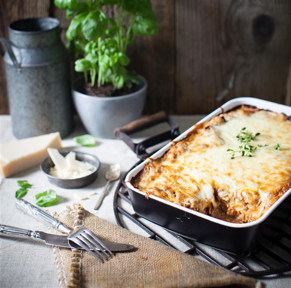 Lasagne med oksekød